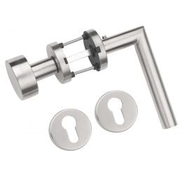 Maniglia in acciaio e pomolo fisso foro yale Olanda PZW Fimet Inox