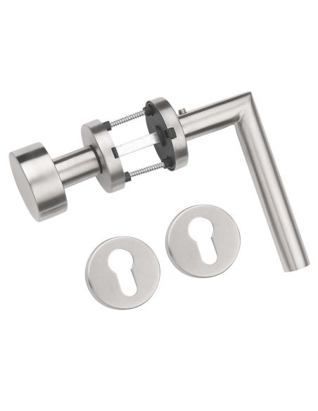 Maniglia in acciaio e pomolo fisso foro yale Olanda PZW Fimet Inox