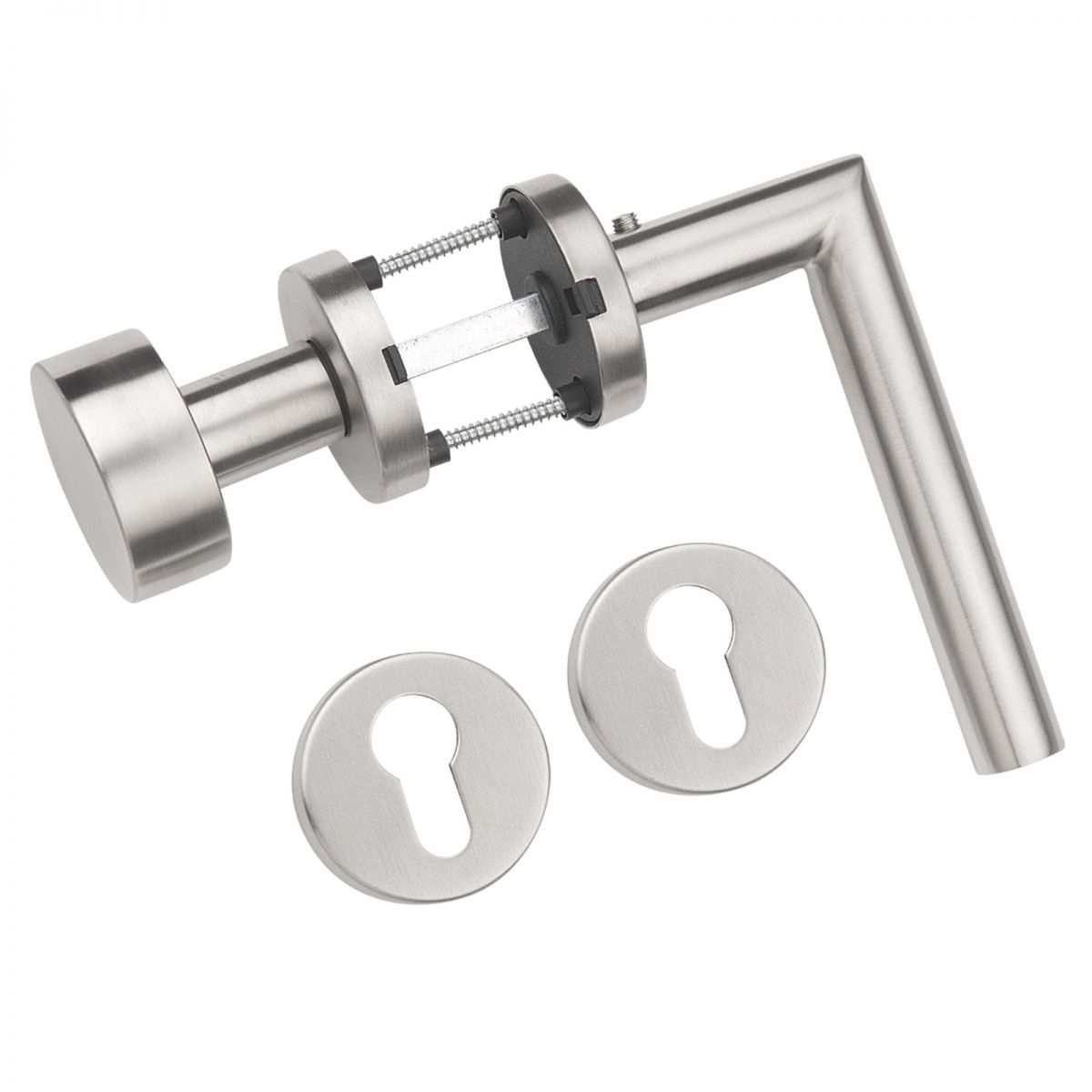 Coppia Di Maniglie Quadrate A Doppia Leva - Acciaio Inox 304 19x19 Rosa 53x53 Mm 651 83375528