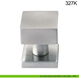 Pomolo fisso quadrato 50x50 in acciaio per porta 327K Fimet Inox 2
