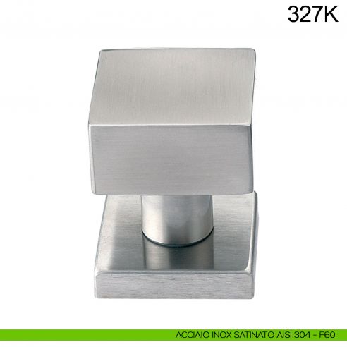 Pomolo fisso quadrato 50x50 in acciaio per porta 327K Fimet Inox acciaio AISI 304