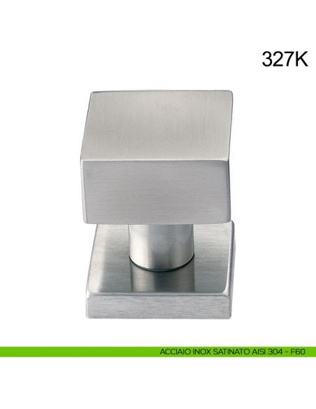 Pomolo fisso quadrato 50x50 in acciaio per porta 327K Fimet Inox acciaio AISI 304