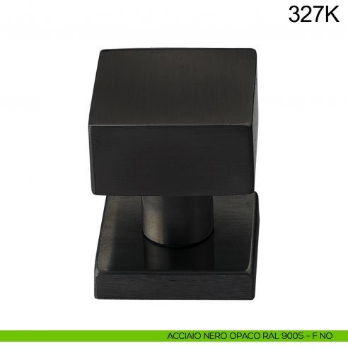 Pomolo fisso quadrato 50x50 in acciaio per porta 327K Fimet Inox nero opaco RAL 9005