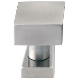 Pomolo fisso quadrato in acciaio per porta 327K Fimet Inox rosetta rettangolare