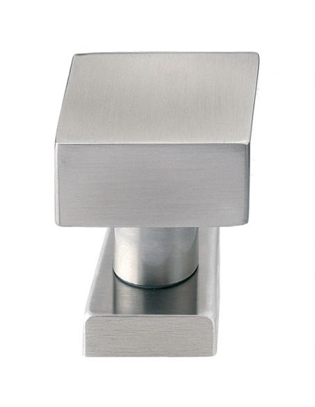 Pomolo girevole in acciaio per porta 327K Fimet Inox con rosetta rettangolare