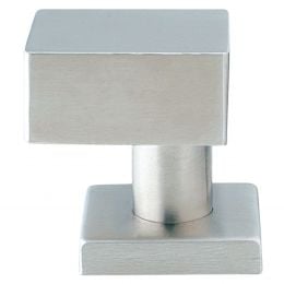 Pomolo fisso zancato 50x50 in acciaio per porta 327KS Fimet Inox