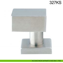 Pomolo fisso zancato 50x50 in acciaio per porta 327KS Fimet Inox 2