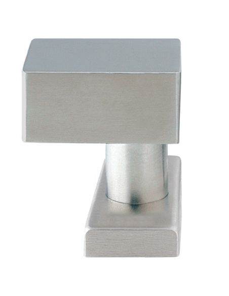 Pomolo fisso spostato 50x50 in acciaio per porta 327KS Fimet Inox rosetta rettangolare