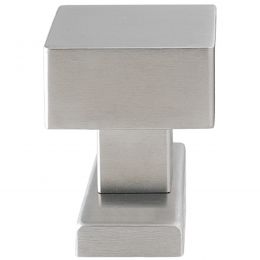 Pomolo girevole in acciaio per porta 329K Fimet Inox con rosetta rettangolare