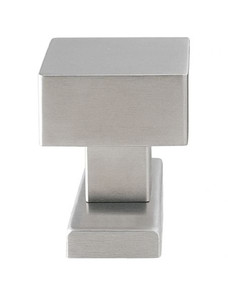 Pomolo girevole in acciaio per porta 329K Fimet Inox con rosetta rettangolare