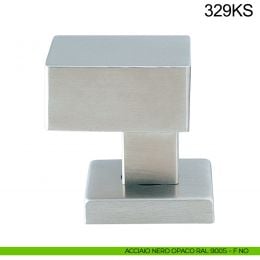 Pomolo zancato fisso 50x50 in acciaio per porta 329KS Fimet Inox 2