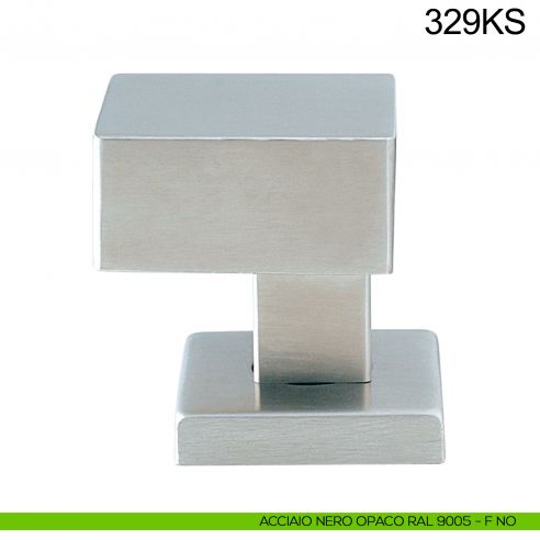 Pomolo zancato fisso 50x50 in acciaio per porta 329KS Fimet Inox acciaio AISI 304