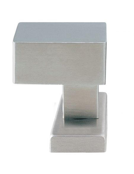 Pomolo in acciaio fisso spostato 50x50 per porta 329KS Fimet Inox rosetta rettangolare