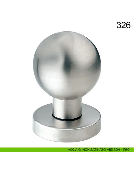 Pomolo fisso tondo in acciaio per porta diametro 50 mm 326 Fimet Inox acciaio AISI 304