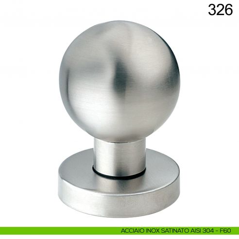 Pomolo tondo girevole in acciaio per porta diametro 50 mm 326 Fimet Inox acciaio AISI 304