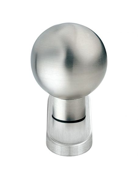 Pomolo fisso tondo in acciaio per porta diametro 50 mm 326 Fimet Inox con rosetta ovale