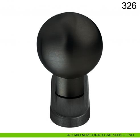 Pomolo girevole tondo in acciaio per porta 326 diametro 50 mm Fimet Inox con rosetta ovale