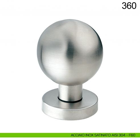 Pomolo sfera girevole in acciaio per porta diametro 60 mm 360 Fimet Inox acciaio AISI 304