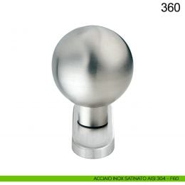 Pomolo fisso sfera in acciaio per porta diametro 60 mm 360 Fimet Inox 2