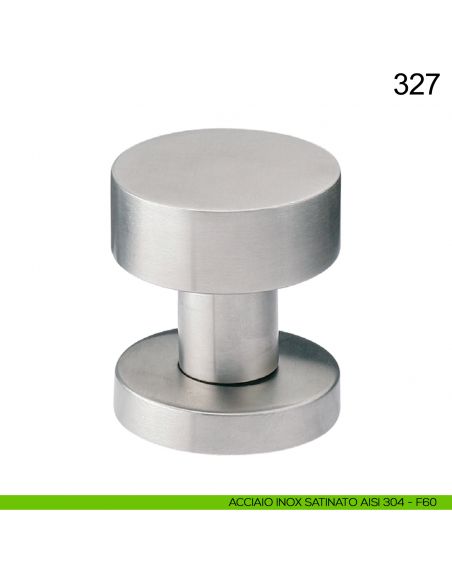 Pomolo fisso tondo in acciaio per porta 327 Fimet Inox acciaio AISI 304