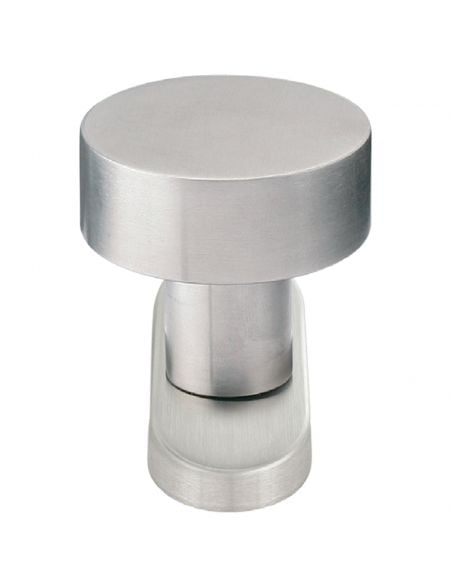 Pomolo girevole piano in acciaio per porta 327 Fimet Inox con rosetta ovale
