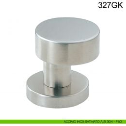 Pomolo piano in acciaio girevole spostato per porta 327GK Fimet Inox 2