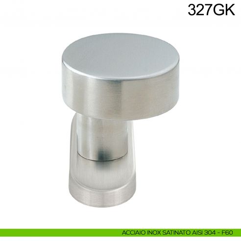 Pomolo fisso zancato tondo in acciaio per porta 327GK Fimet Inox acciaio AISI 304