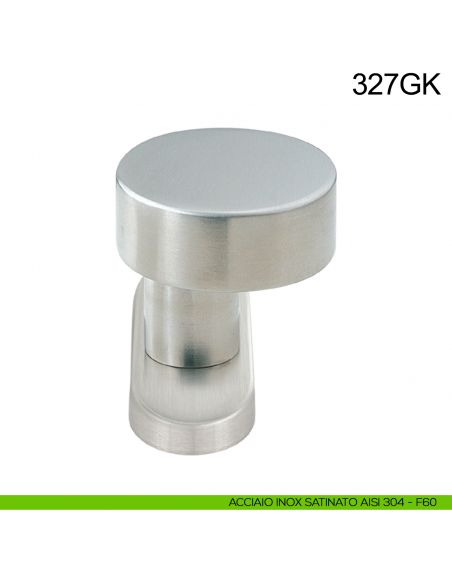 Pomolo fisso zancato tondo in acciaio per porta 327GK Fimet Inox acciaio AISI 304
