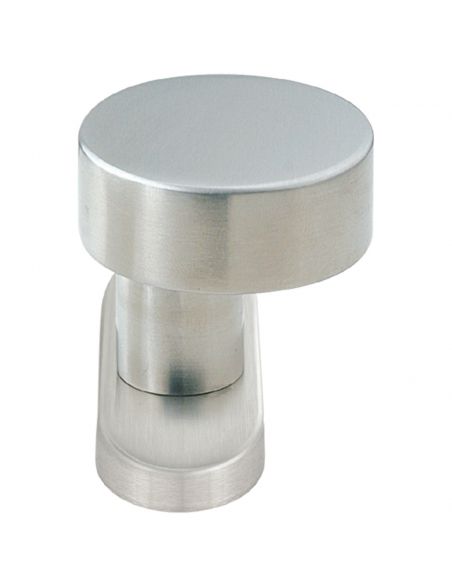 Pomolo tondo girevole spostato in acciaio per porta 327GK Fimet Inox con rosetta ovale