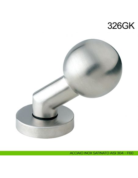 Pomolo sfera spostato fisso in acciaio per porta 326GK Fimet Inox acciaio AISI 304