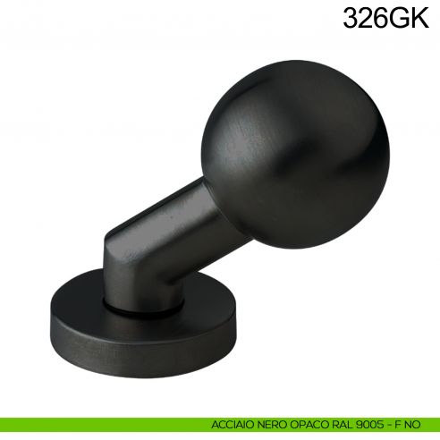 Pomolo sfera spostato fisso in acciaio per porta 326GK Fimet Inox nero opaco RAL 9005
