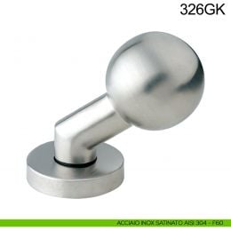 Pomolo girevole spostato sfera in acciaio per porta 326GK Fimet Inox 2