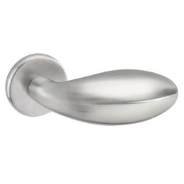 Pomolo girevole spostato in acciaio per porta 320 Fimet Inox