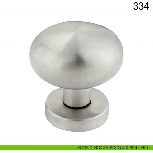 Pomolo in acciaio fisso tondo per porta 334 Fimet Inox acciaio AISI 304