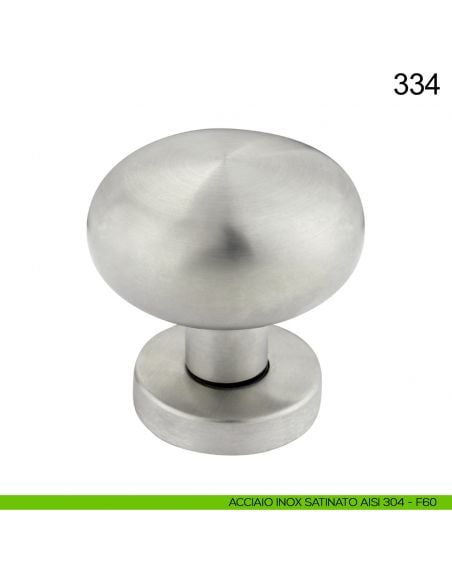 Pomolo tondo girevole in acciaio per porta 334 Fimet Inox acciaio ASI 304