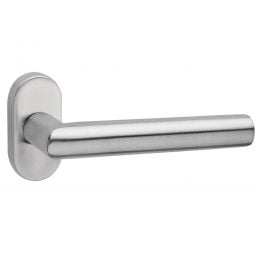 Maniglia in acciaio ribassata per porta Olanda Fimet Inox con rosetta ovale