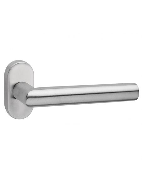 Maniglia in acciaio ribassata per porta Olanda Fimet Inox con rosetta ovale
