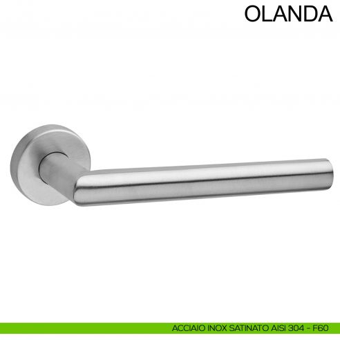 Maniglia in acciaio per porta Olanda Fimet Inox con impugnatura 200 mm acciaio AISI 304