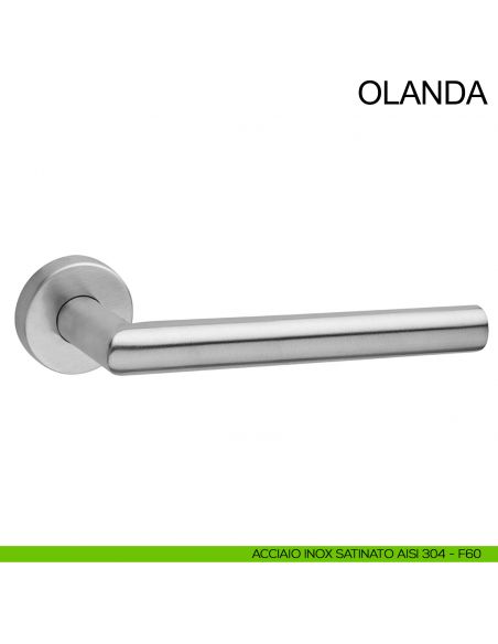 Maniglia in acciaio per porta Olanda Fimet Inox con impugnatura 200 mm acciaio AISI 304