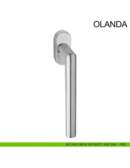 Maniglia per finestra in acciaio con impugnatura 200 mm DK Olanda Fimet Inox acciaio AISI 304