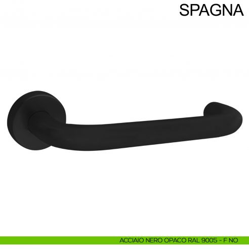 Maniglia in acciaio per porta con impugnatura 200 mm Spagna Fimet Inox nero opaco RAL 9005