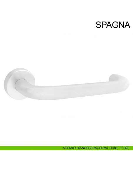 Maniglia in acciaio per porta con impugnatura 200 mm Spagna Fimet Inox bianco opaco RAL 9016