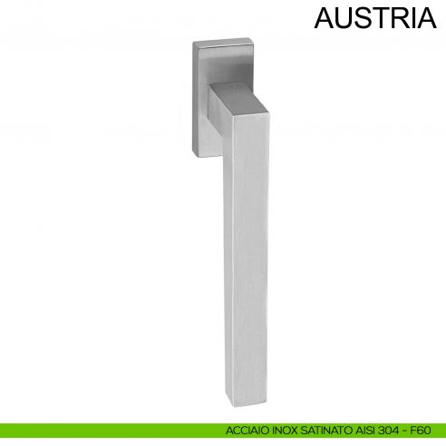 Maniglia in acciaio con impugnatura 200 mm per finestra DK Austria Fimet Inox acciaio AISI 304