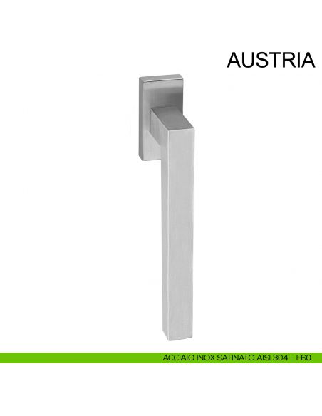Maniglia in acciaio con impugnatura 200 mm per finestra DK Austria Fimet Inox acciaio AISI 304