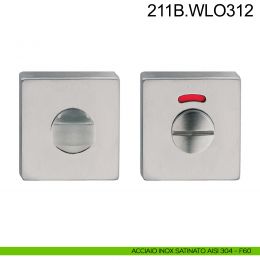 Nottolino WC libero occupato rosetta quadrata Fimet Inox 2