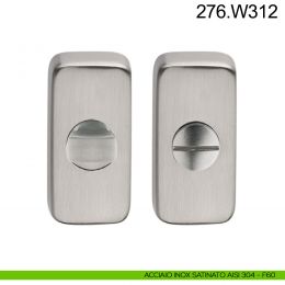 Nottolino in acciaio con rosetta rettangolare Fimet Inox 2