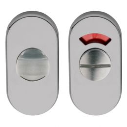 Nottolino WC libero occupato in acciaio con rosetta ovale Fimet Inox