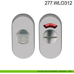 Nottolino WC libero occupato in acciaio con rosetta ovale Fimet Inox 2