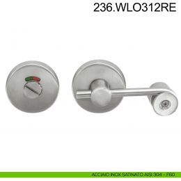 Chiavistello libero occupato per bagno a gancio Fimet Inox 2