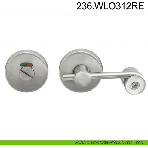 Chiavistello libero occupato per bagno a gancio Fimet Inox acciaio AISI 304